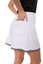 Golftini White with Black Trim Pull-On Stretch 16.5" Skort - Ice Ice Baby