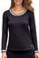 Golftini Long Sleeve with Mesh Trim Women's Golf Top - Black