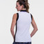 EP Pro NY Sleeveless Color Block Mandarin Collar Y Neck Women's Golf Polo - White Multi