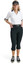 Abacus Sportswear Lily Half Women's Golf Sleeve Polo - white/black