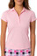 Golftini Short Sleeve Ruffle Women's Polo - Light Pink