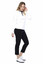 Swing Control Long Sleeve Mockneck Zippered Women's Golf Top - White on Black