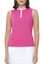 Swing Control Pique Mockneck Sleeveless Women's Golf Shirt - Bubblegum Pink