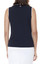 Swing Control Pique Mockneck Sleeveless Women's Golf Shirt - Navy