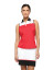 Belyn Key Contrast Banded Golf Skirt - Chalk/Onyx/Scarlet