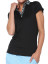 Belyn Key Cap Sleeve Polo Women's Golf Shirt - Onyx/Moonstruck