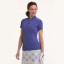 EP Pro NY Short Sleeve Mandarin Collar Women's Golf Polo - Steel Blue