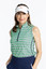 Kinona Keep It Covered Sleeveless Women Golf Top - Chevron Kelly Green