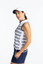 Kinona Resolution Sleeveless Women Golf Top - Shutter Stripe