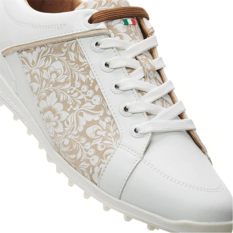 Duca Del Caldes Women's Golf Shoe - White/flower