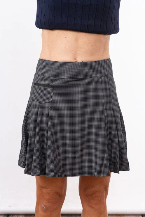 Scratch Seventy Persis Women's Golf Skort  - Black And White Mini Check