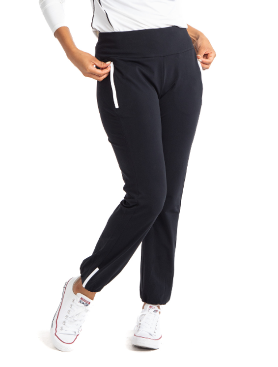 Kinona Tailored and Trim Jogger Woman Golf Crop Pants - Black