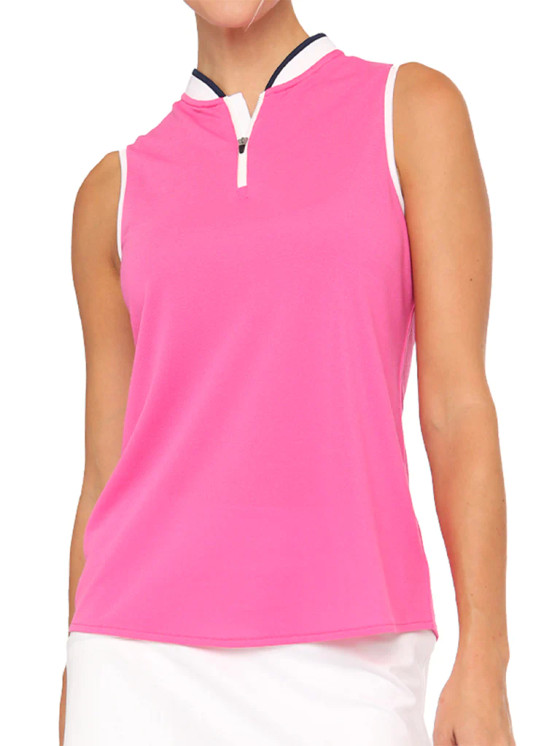 Belyn Key Emma Sleeveless Women's Golf Shirt -  Hot Pink