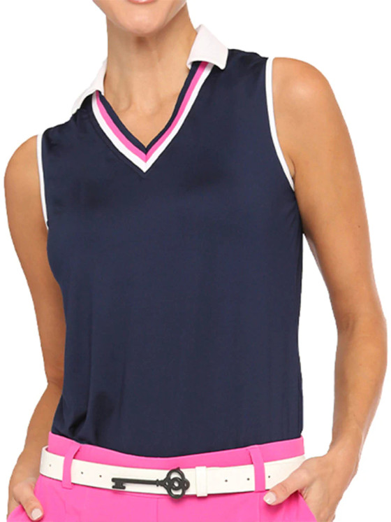 Belyn Key Ava Sleeveless Women's Golf Shirt -  Ink