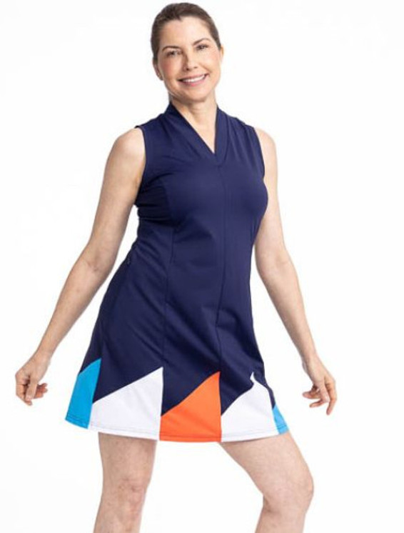 Kinona Helping Wind Sleeveless Golf Dress - Navy Blue