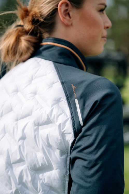 Abacus Grove Hybrid Women's Golf Jacket - White Black