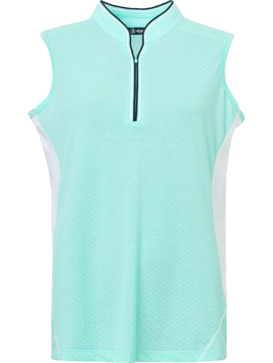 Abacus Sportswear  Erin Loosefit Women's Golf  Sleeveless Shirt - Aqua White