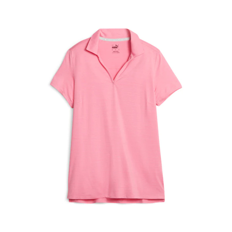 Puma Women's Cloudspun Coast Short Sleeve Golf Polo - Strawberry Burst Heather