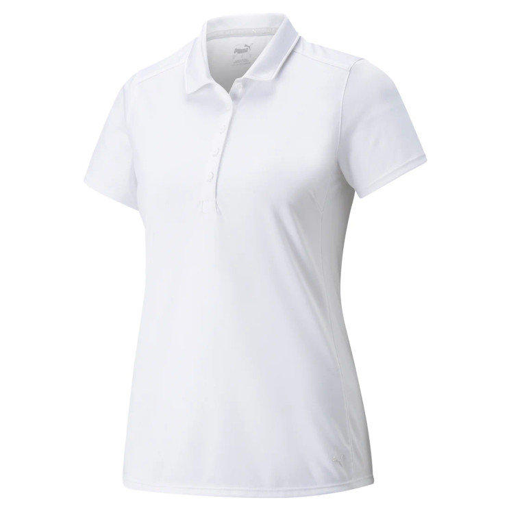 Puma Women's Gamer Short Sleeve Golf Polo -  Bright White