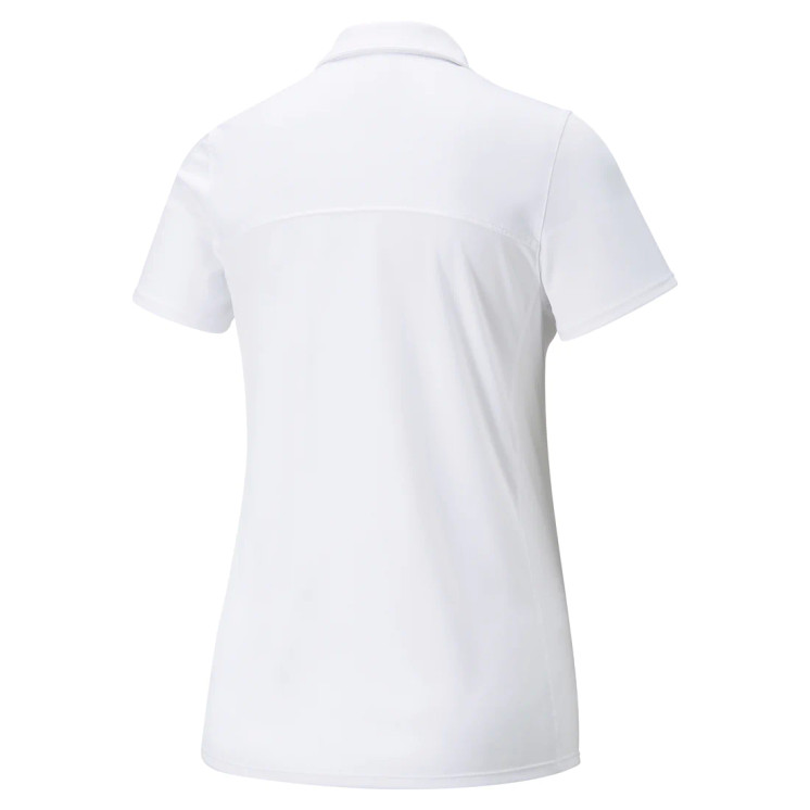 Puma Women's Gamer Short Sleeve Golf Polo -  Bright White