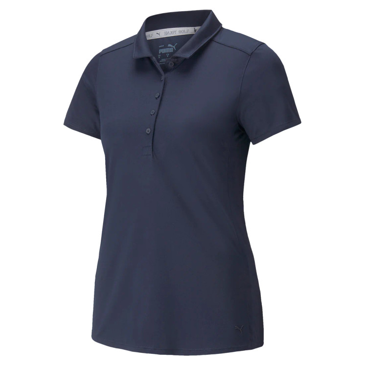 Puma Women's Gamer Short Sleeve Golf Polo -  Navy Blazer