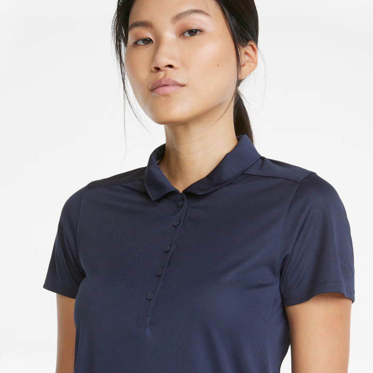 Puma Women's Gamer Short Sleeve Golf Polo -  Navy Blazer