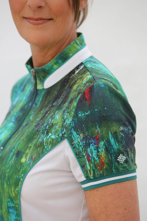 Famara Short Sleeve Art Golf Shirt - Pause & Reflect