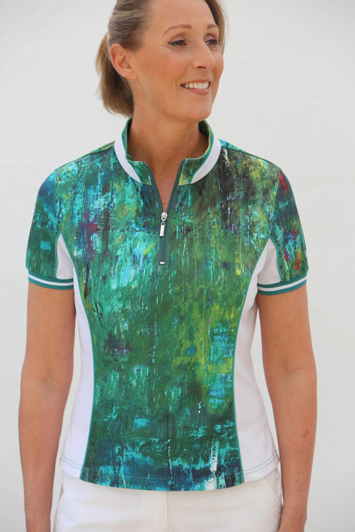 Famara Short Sleeve Art Golf Shirt - Pause & Reflect