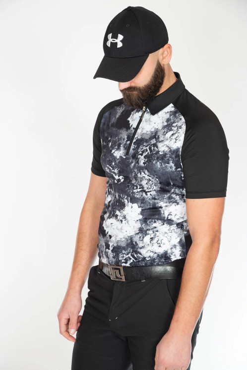 Famara Men's Short Sleeve Golf Shirt - Black Orchid