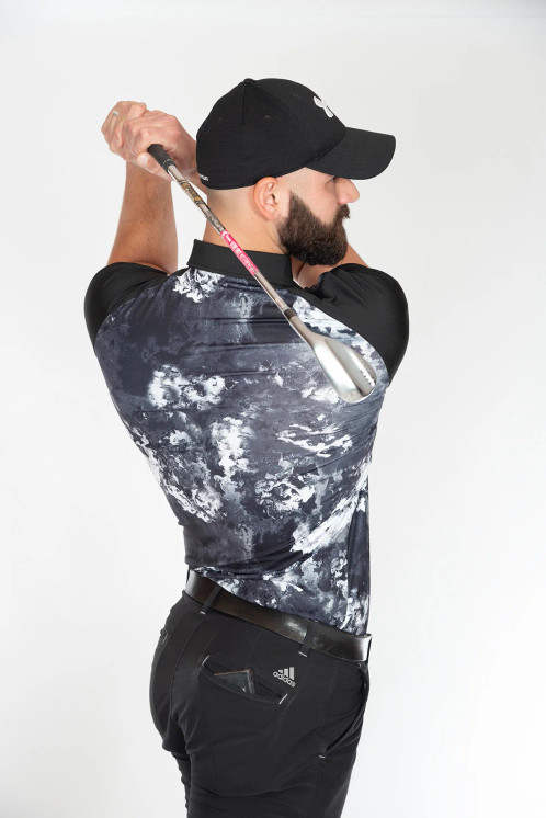 Famara Men's Short Sleeve Golf Shirt - Black Orchid