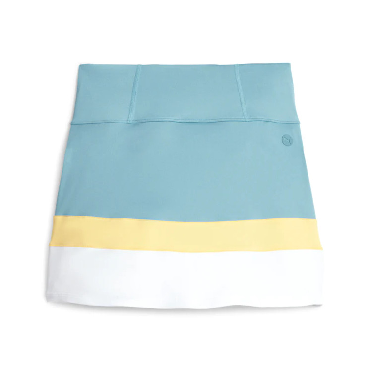 Puma Women's PWR Mesh Color block Golf Skirt - Bold Blue / Flaxen