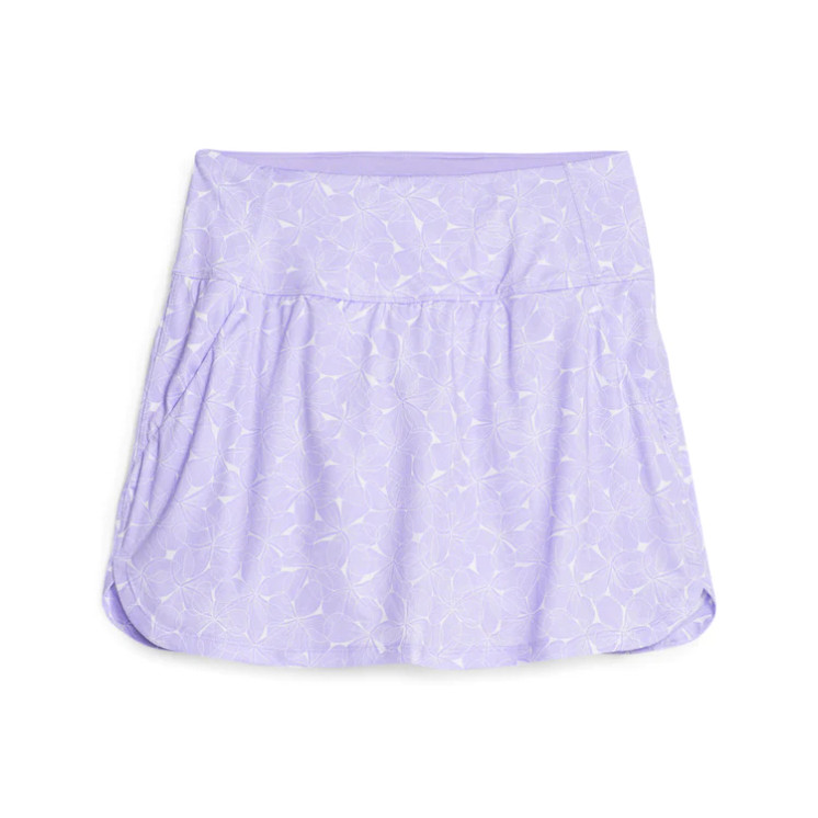 Puma Women's PWR Mesh Plumeria Golf Skirt - Vivid Violet / White Glow