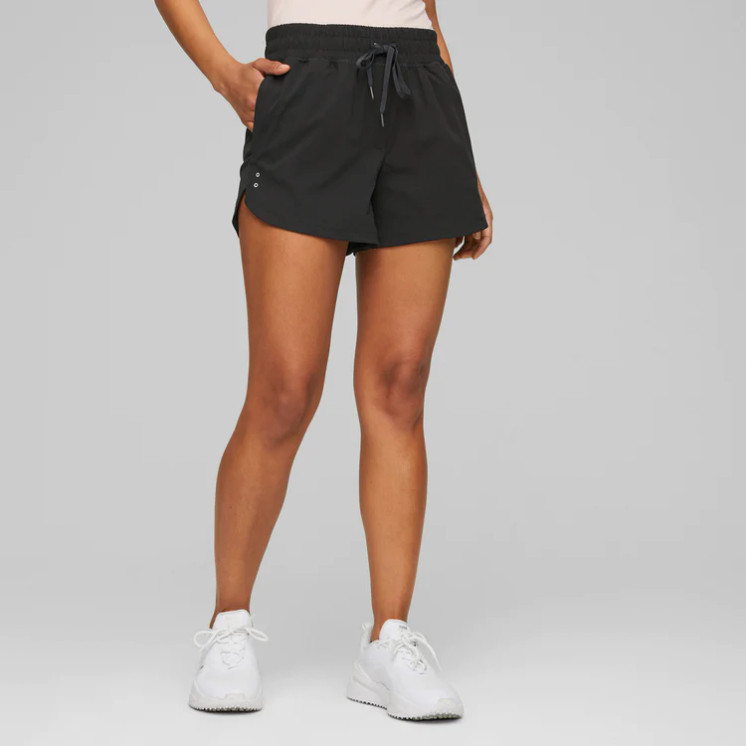 Puma Women's Vented Solid Golf Shorts - Puma Black