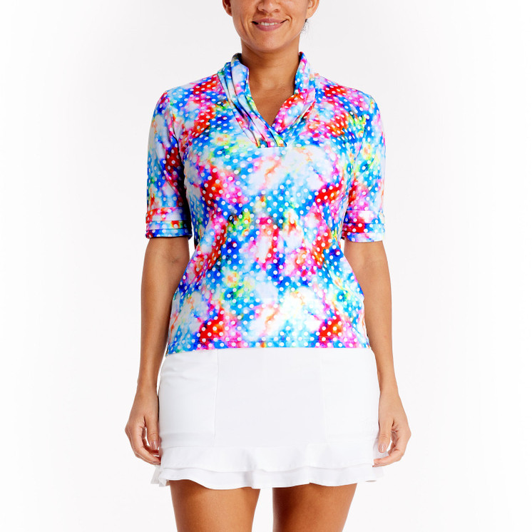 TZU TZU Rosie Women's Golf Top - Lotty Dotty 