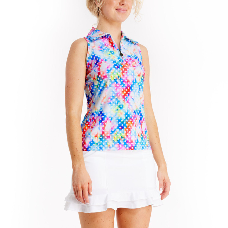 TZU TZU Allie Women's Golf Top - Lotty Dotty