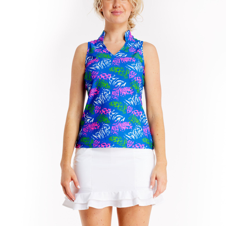 TZU TZU Tabitha Women's Golf Top - Feather Party