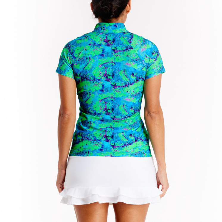 TZU TZU Lucy Women's Golf Top - Trippy Typhoon