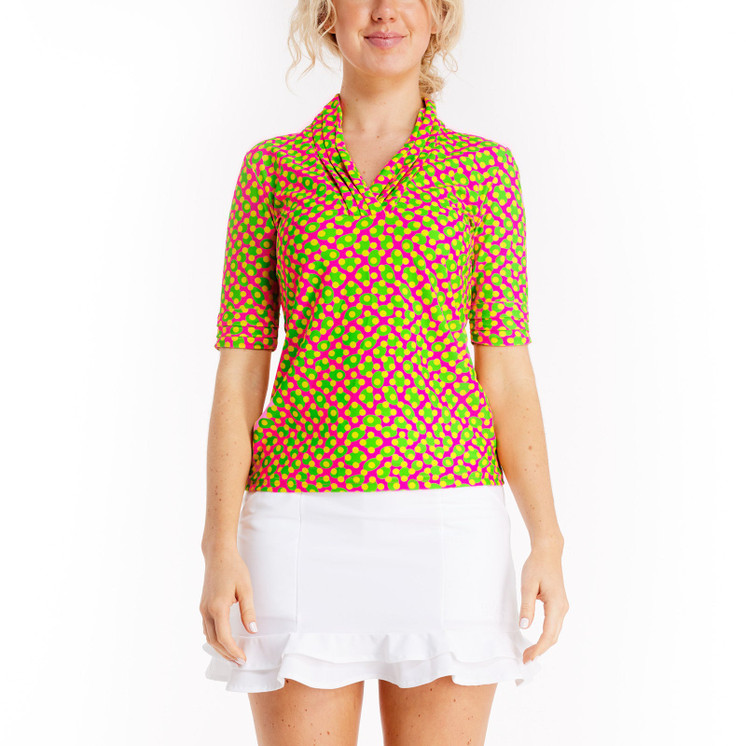 TZU TZU Rosie Women's Golf Top - Jellybean 