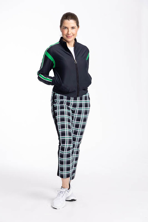 Kinona Smooth Your Waist Crop Golf Pants - Tartan Plaid