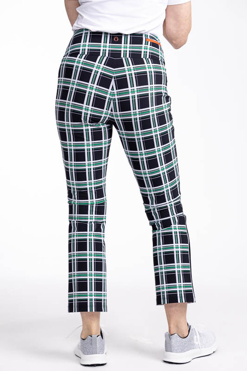 Kinona Smooth Your Waist Crop Golf Pants - Tartan Plaid