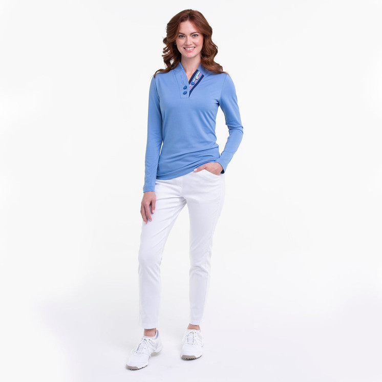 EPNY Long Sleeve Crossover Collar Women's Golf Pullover - Open Air Multi