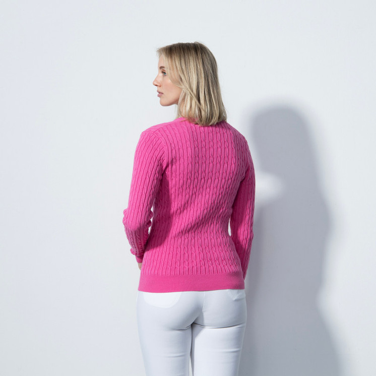 Daily Sports Cable Knit Sweater - Pink Sky