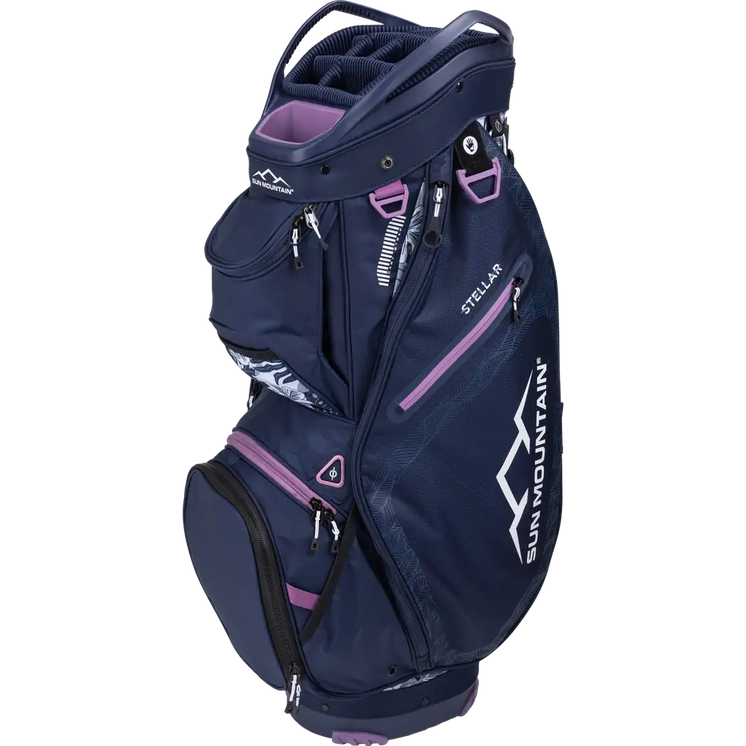 Sun Mountain Single Strap Women's Stellar Cart Bag - Navy Tropic-navy-violet