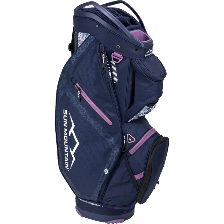 Sun Mountain Single Strap Women's Stellar Cart Bag - Navy Tropic-navy-violet