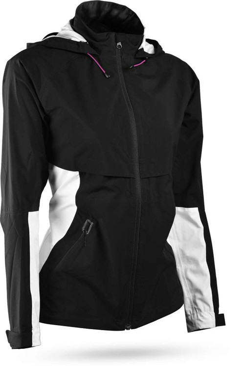 Sun Mountain Women's Stratus Golf Jacket - Black-White