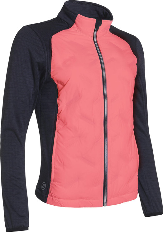 Abacus Dunes Hybrid Women's Golf Jacket - Exotic Coral