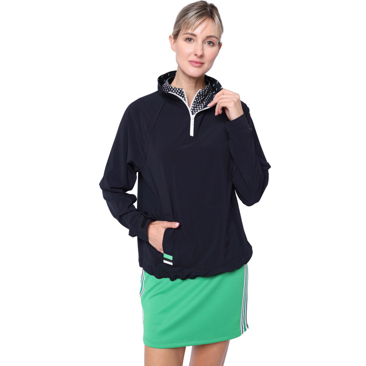 Belyn Key Side Nottingham Women's Golf Jacket - Black