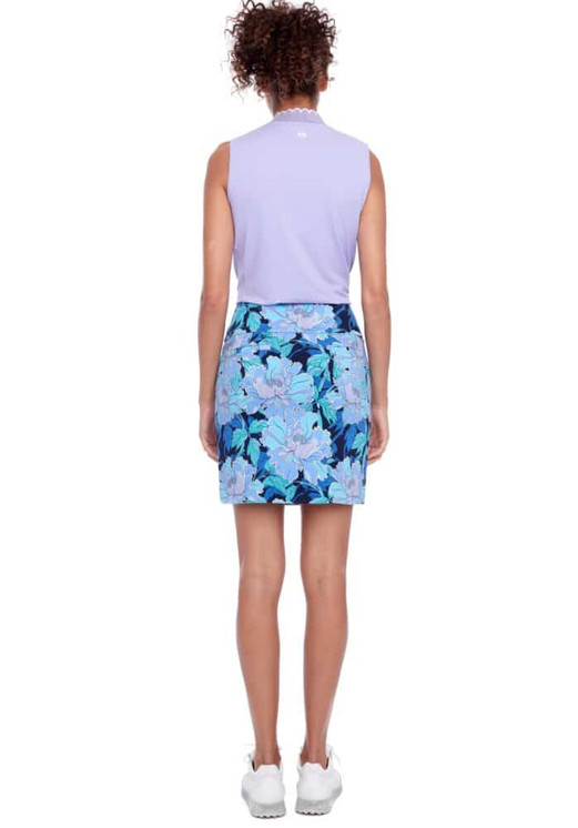 Swing Control Techno Golf Skort - Blue Peony print