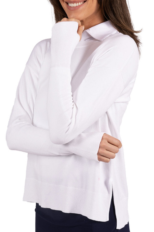 Golftini Relaxed Fit Sweater - White