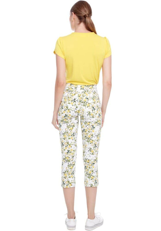 Swing Control Limoncello Petal-slit Techno Cropped Pant - Yellow/Green